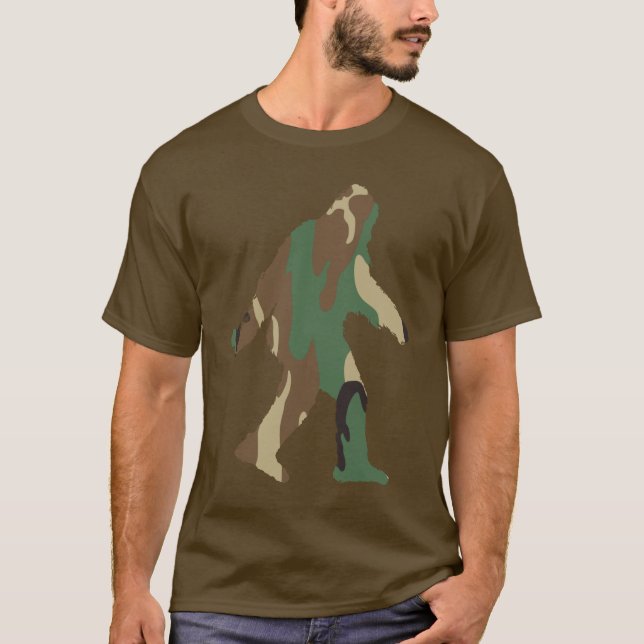Sasquatch Camo T-tröja T Shirt (Framsida)