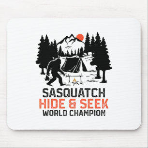 Sasquatch Camping Utomhus Skog Rolig Sasquatch H Musmatta
