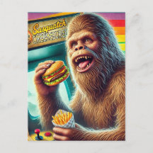 Sasquatch Cheeseburger och Fries Retro Arcade