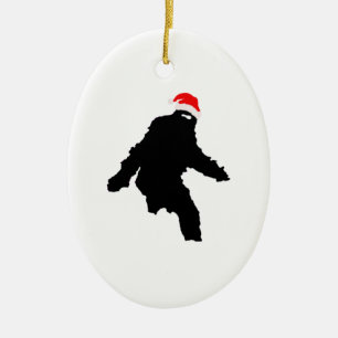 Sasquatch Claus Julgransprydnad Keramik