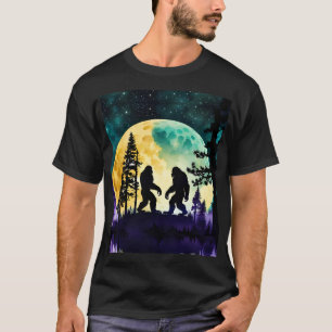 Sasquatch Dance måne på berget T Shirt
