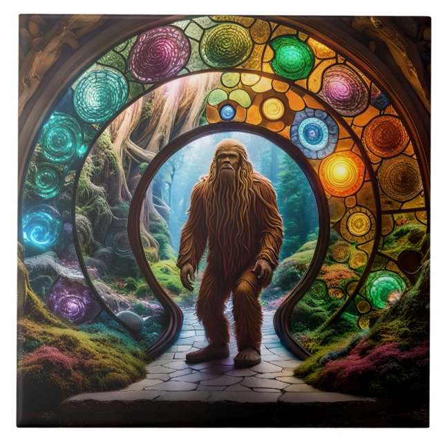 Sasquatch Dimensional Portal Kakelplatta (Framsidan)