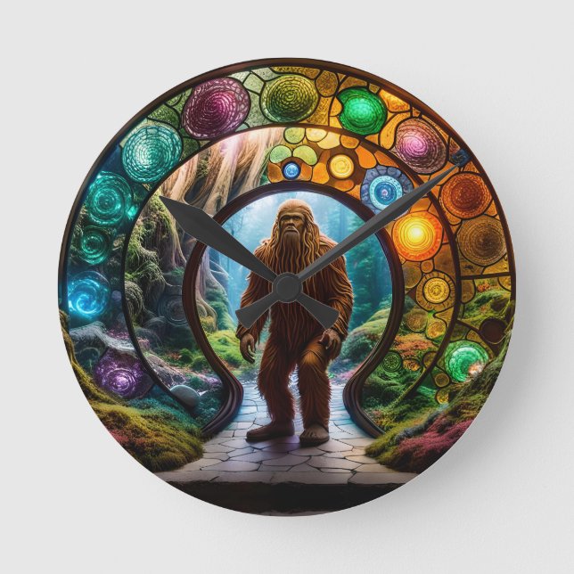 Sasquatch Dimensional Portal Rund Klocka (Framsida)