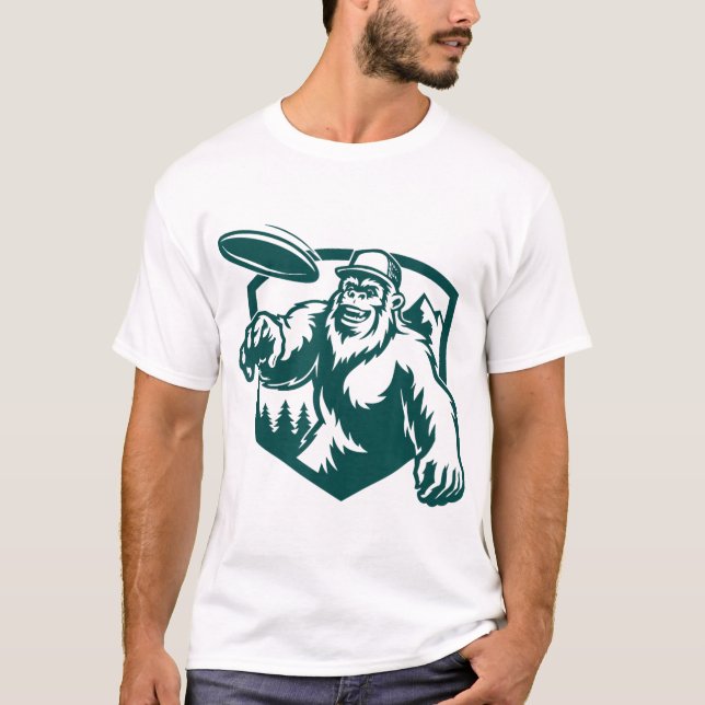Sasquatch Disc Golf Utomhus Dge Disc Golf Storfoot T Shirt (Framsida)