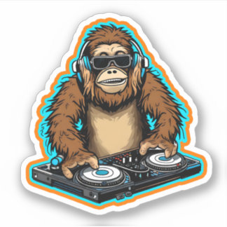 Sasquatch DJ Vinyl Klistermärken