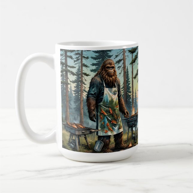 Sasquatch Fish Grillmaster Pappa Kaffemugg (Vänster)
