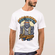 Sasquatch Fisherman tshirt