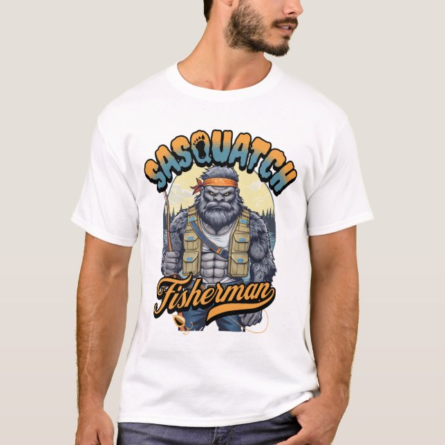 Sasquatch Fiskare t-shirt (Framsida)
