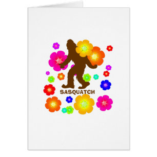 Sasquatch Flowers Hälsningskort