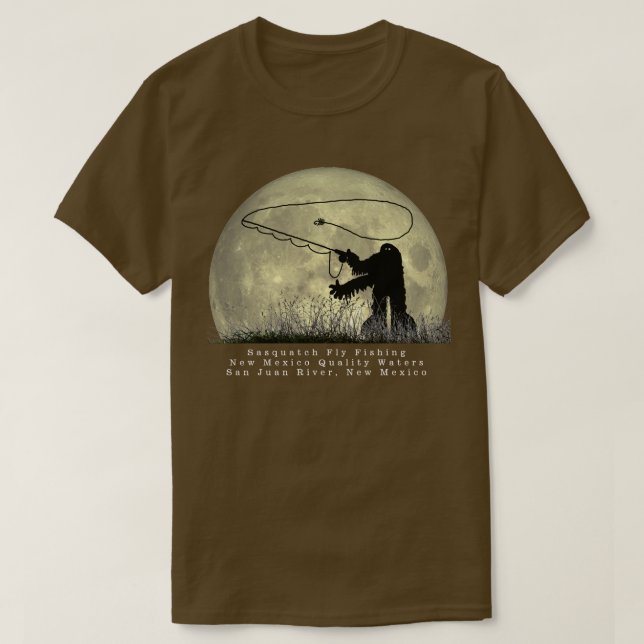 Sasquatch Flygfiske New mexico T-Shirt (Design framsida)
