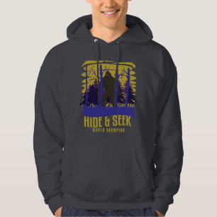Sasquatch för Bigfoot kurragömmamästare troende Hoodie