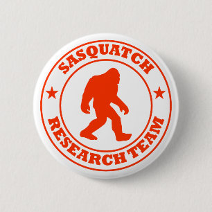 SASQUATCH-FORSKNINGLAG - Bigfoot pros röd logotyp Knapp