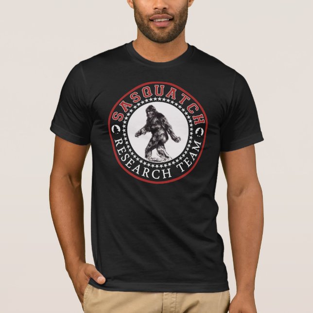 Sasquatch forskninglag tee shirt (Framsida)