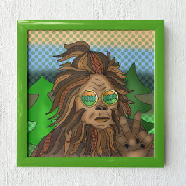 Sasquatch-Fredstecken | Retro Bigfoot Poster