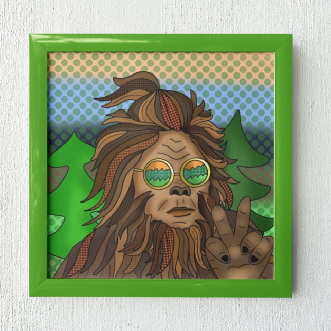 Sasquatch-Fredstecken | Retro Bigfoot Poster (Skapare uppladdad)