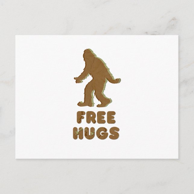 SASQUATCH - FREE HUGS VYKORT (Framsida)