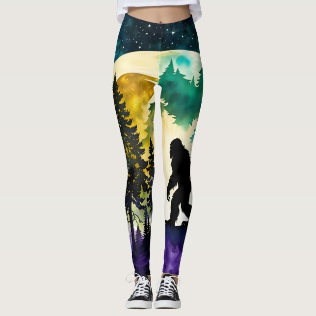 Sasquatch Fullt måne Leggings (Framsida)