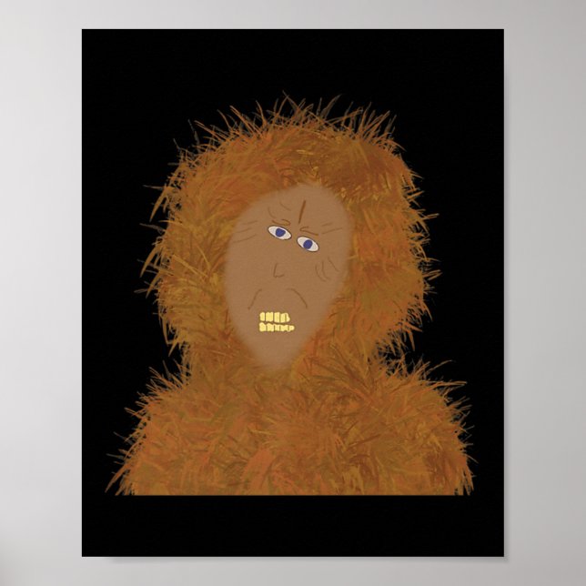 Sasquatch Funny Kid Skapat Art Bigfoot-konventione Poster (Framsidan)
