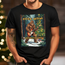 Sasquatch Gitarr Rockar Runt Julgranen