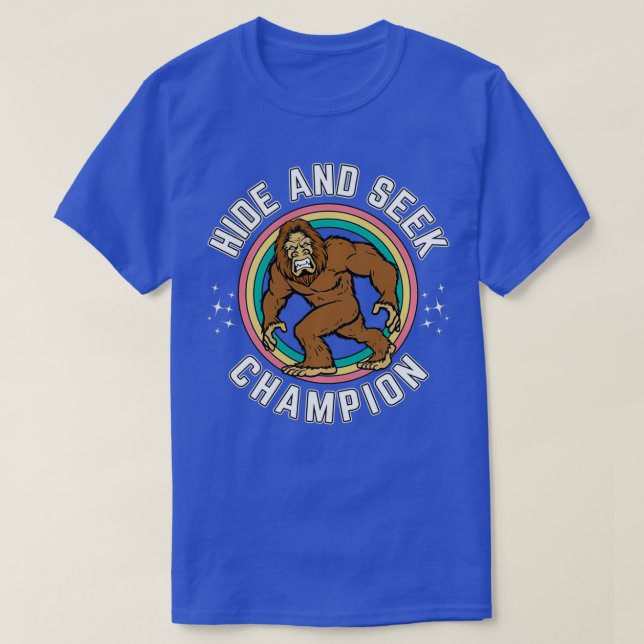 Sasquatch Gömmer och söker Champion Big T Shirt (Design framsida)