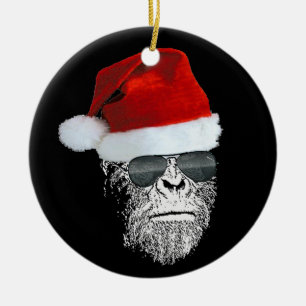 Sasquatch hemlig Santa julgranprydnad Julgransprydnad Keramik