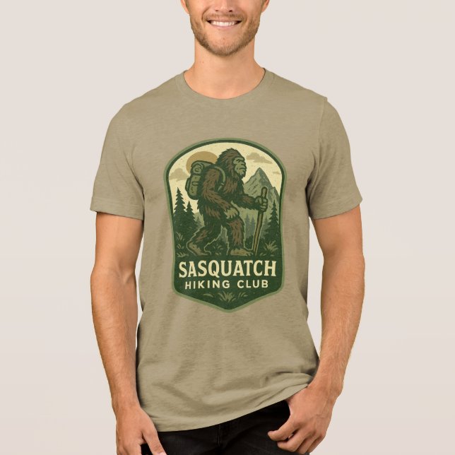 Sasquatch Hiking-Klubb T Shirt (Framsida)