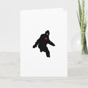 Sasquatch hjärtavalentin helgkort