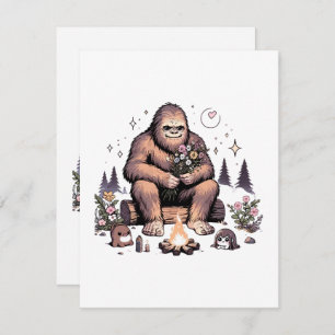Sasquatch Holding Flowers OSA Kort