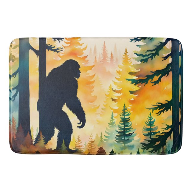 Sasquatch höstlandskap solnedgång badrumsmatta (Framsidan)