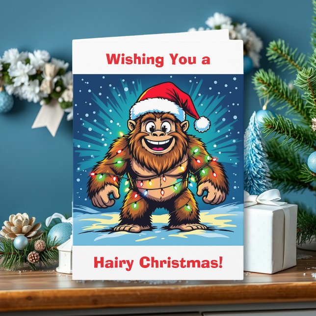 Sasquatch  Humor och Pun Personlig jul Kort (Skapare uppladdad)