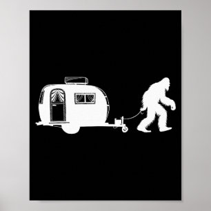 Sasquatch husvagn motorhome camping Bigfoot husbil Poster