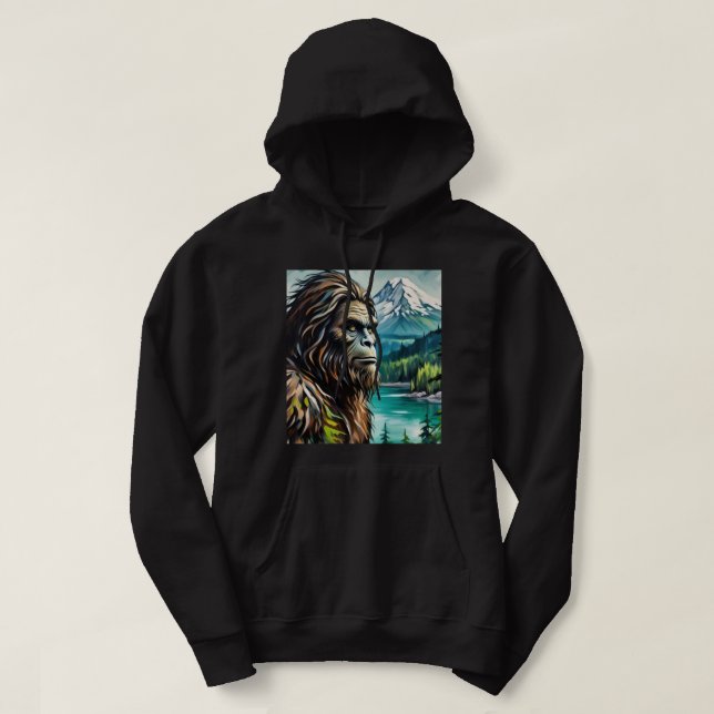 Sasquatch i bergen hoodie (Design framsida)