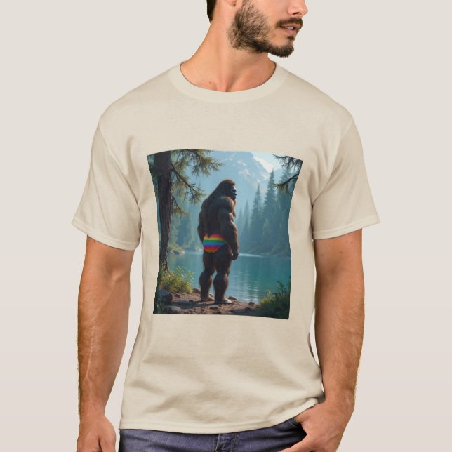 Sasquatch i blom t shirt (Framsida)