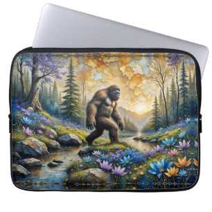 Sasquatch i Floral Mountain-dalen Laptop Fodral
