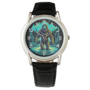 Sasquatch in Skogen Ai Art Armbandsur