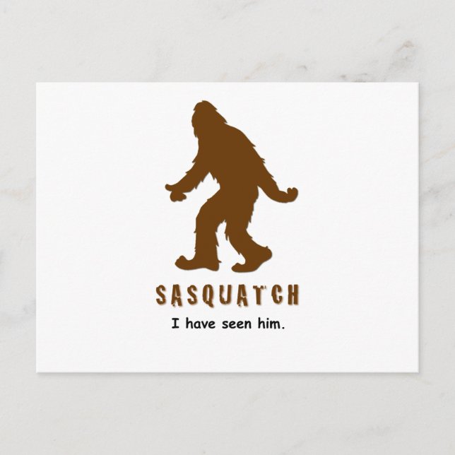 Sasquatch - jag har sett honom vykort (Framsida)