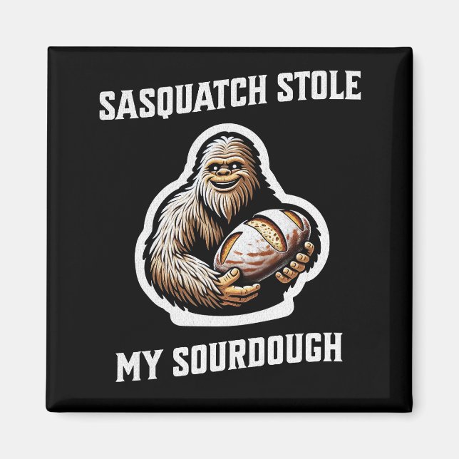 Sasquatch lagrade min sourdough magnet (Framsidan)