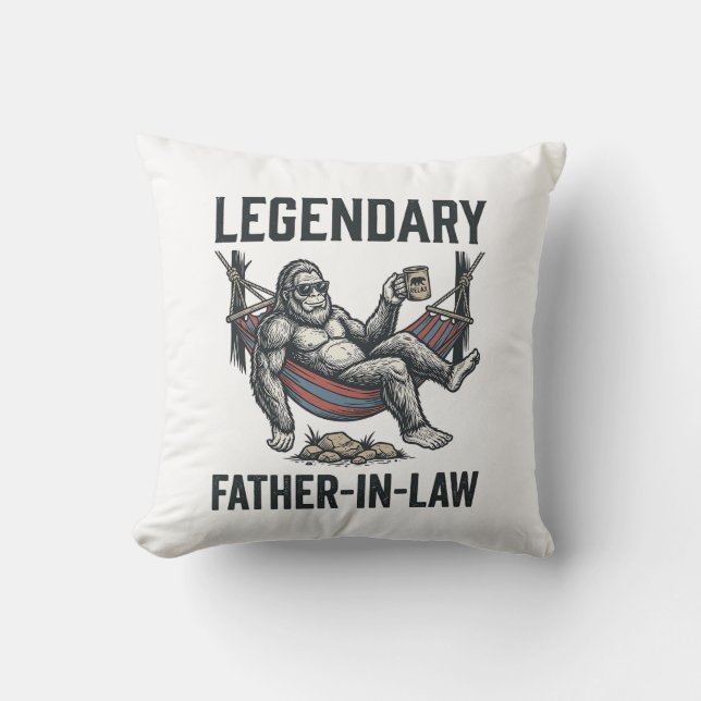 Sasquatch Legendär Svärfar Vintage T-Shirt De Kudde (Framsida)