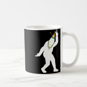 Sasquatch maskerad Mardi Gras bigfoot troende Kaffemugg