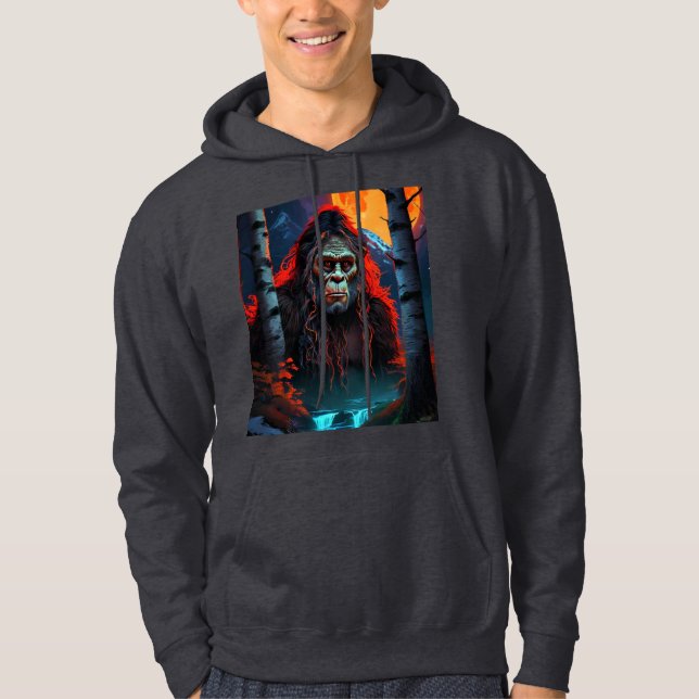 Sasquatch Moonlit Hunt Hoodie (Framsida)