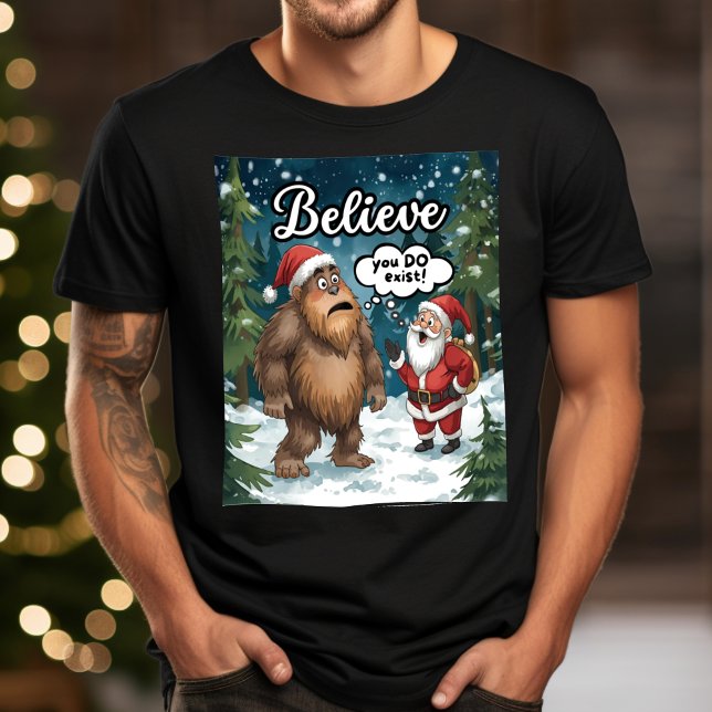 Sasquatch möter tomten rolig jul t shirt (Skapare uppladdad)