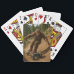 Sasquatch Mountainboard Adventure Playing Cards Casinokort<br><div class="desc">Deal out some legendary energy with this action-packed playing card deck featuring Sasquatch shredding a dirt trail on a rugged mountainboard. Flying dust, forest scenery, and one extremely focused cryptid come together for a design that’s equal parts wild, funny, and downright impressive. Perfect for Bigfoot believers, outdoor lovers, adrenaline junkies,...</div>