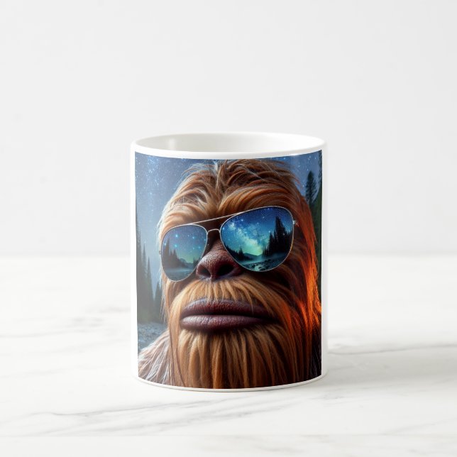Sasquatch och stjärnor kaffemugg (Center)