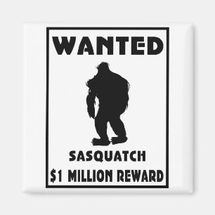 Sasquatch önskade affischen magnet