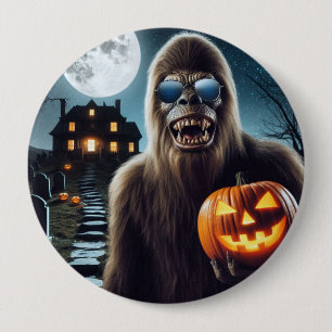 Sasquatch på Halloween Knapp