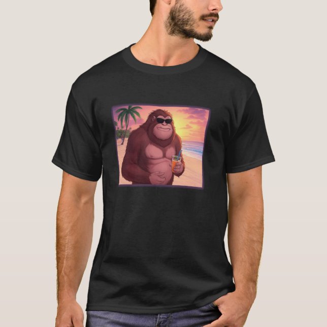Sasquatch på semester Roligt T Shirt (Framsida)