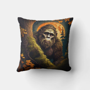 Sasquatch Peeking Dekorativ kudde