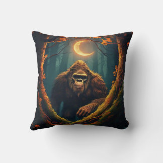 Sasquatch Peeking Dekorativ kudde