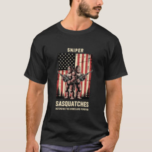 Sasquatch-prickskyttar försvarar hemlandet Roligt T Shirt
