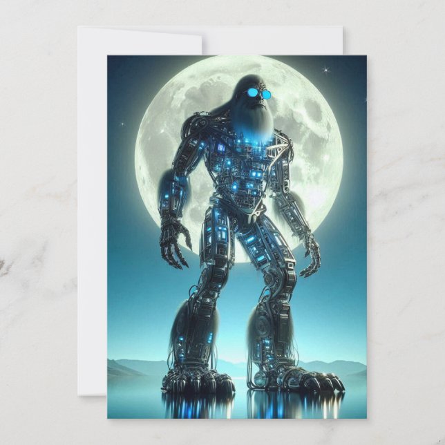 Sasquatch Robot Julkort (Framsida)